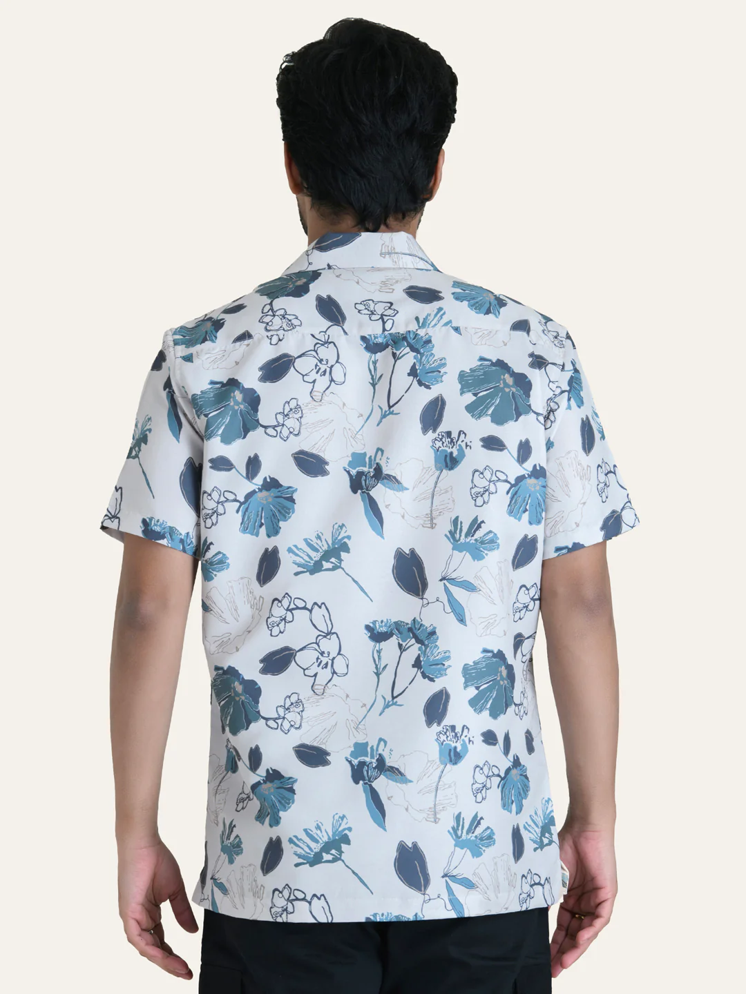 Blue Printed Rayon Shirt - Image 7