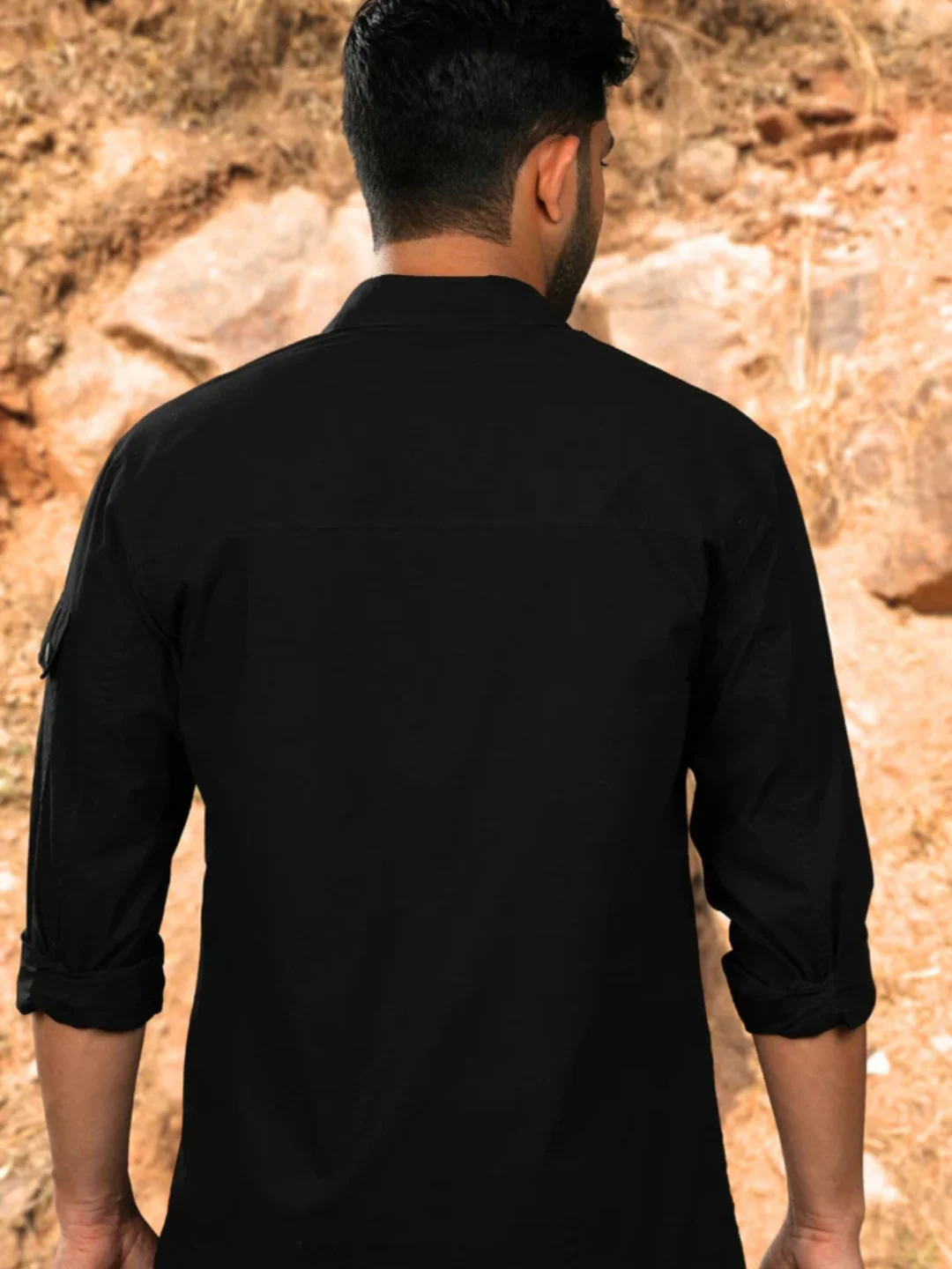 Black Utility Box Fit Shirt - Image 4