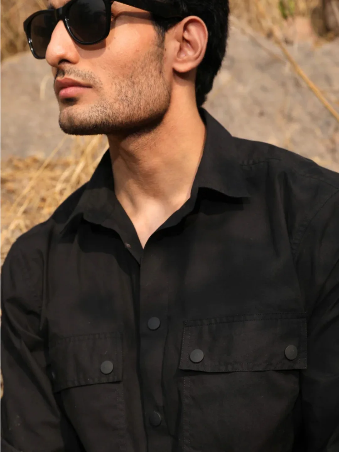 Black Utility Box Fit Shirt - Image 5