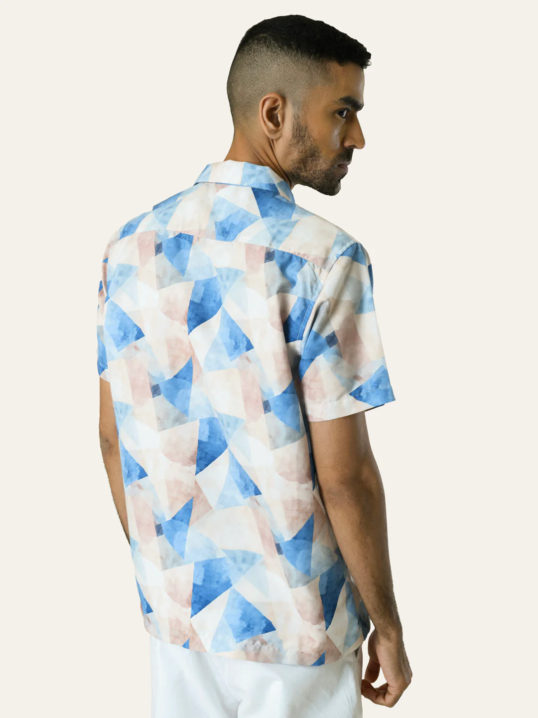 Blue Printed Rayon Shirt - Image 5
