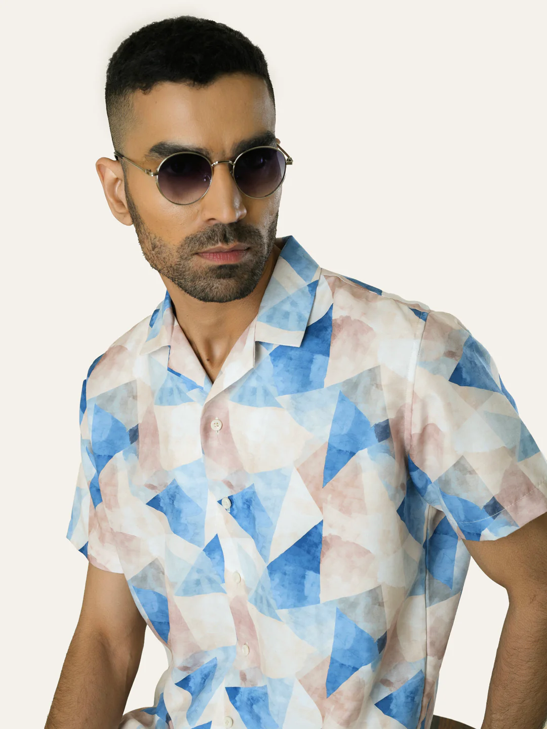 Blue Printed Rayon Shirt - Image 7