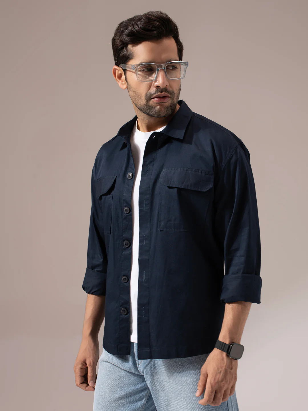 Blue Utility Box Fit Shacket - Image 3