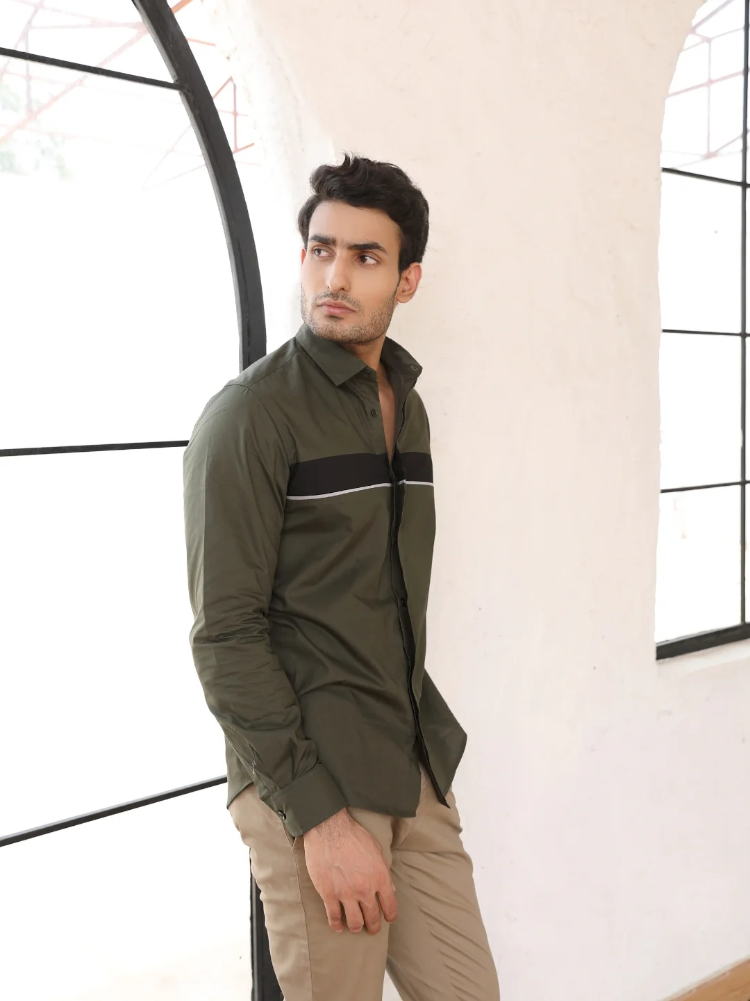 Cedar Green Cut & Sew Cotton Shirt - Image 3