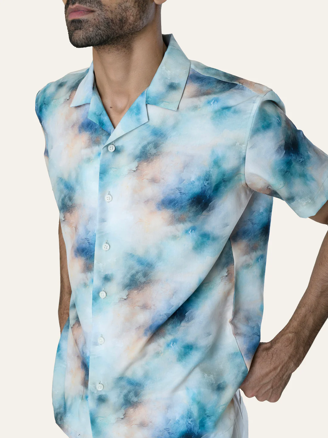 Green Printed Rayon Shirt - Image 5