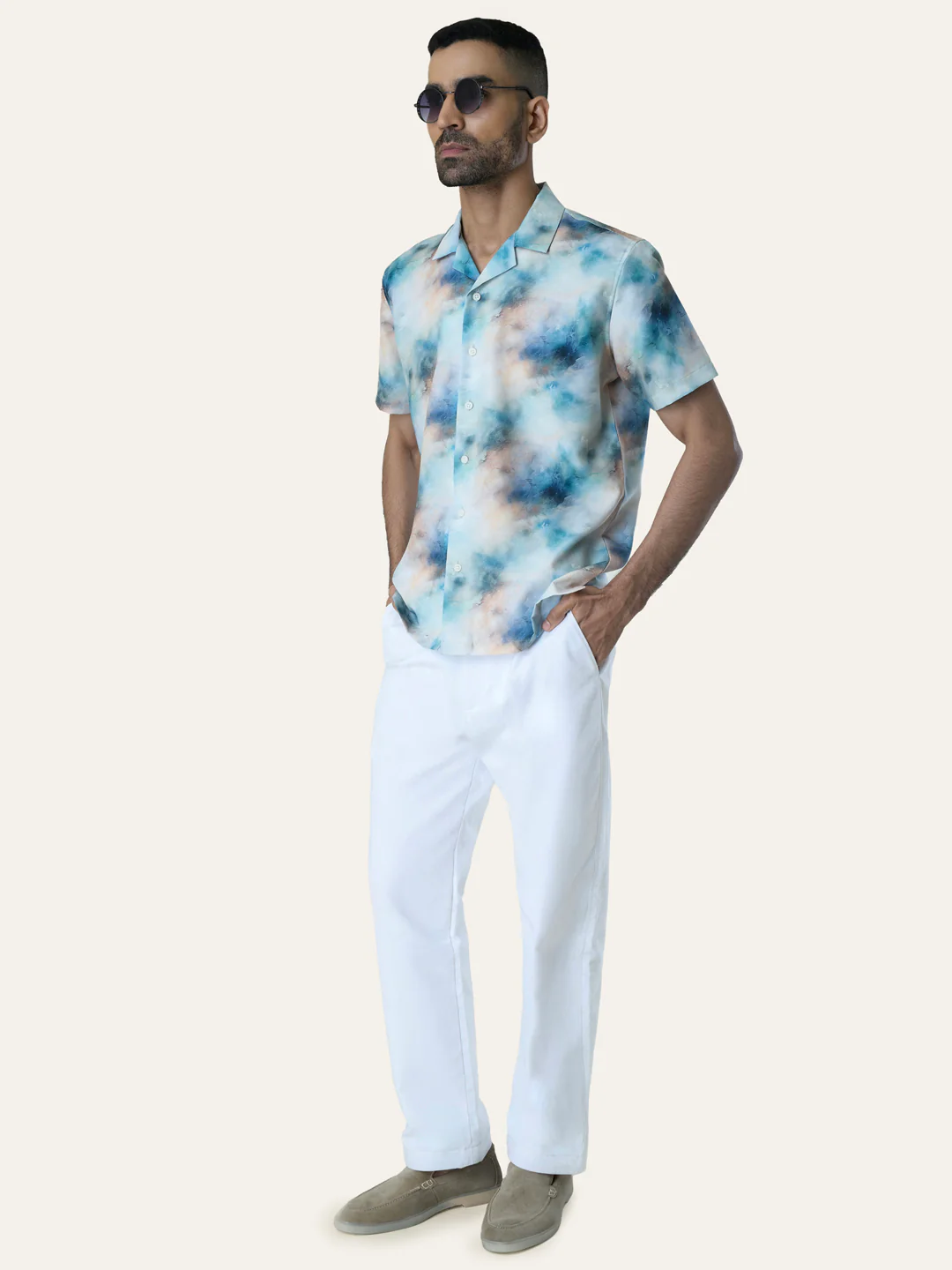 Green Printed Rayon Shirt - Image 7