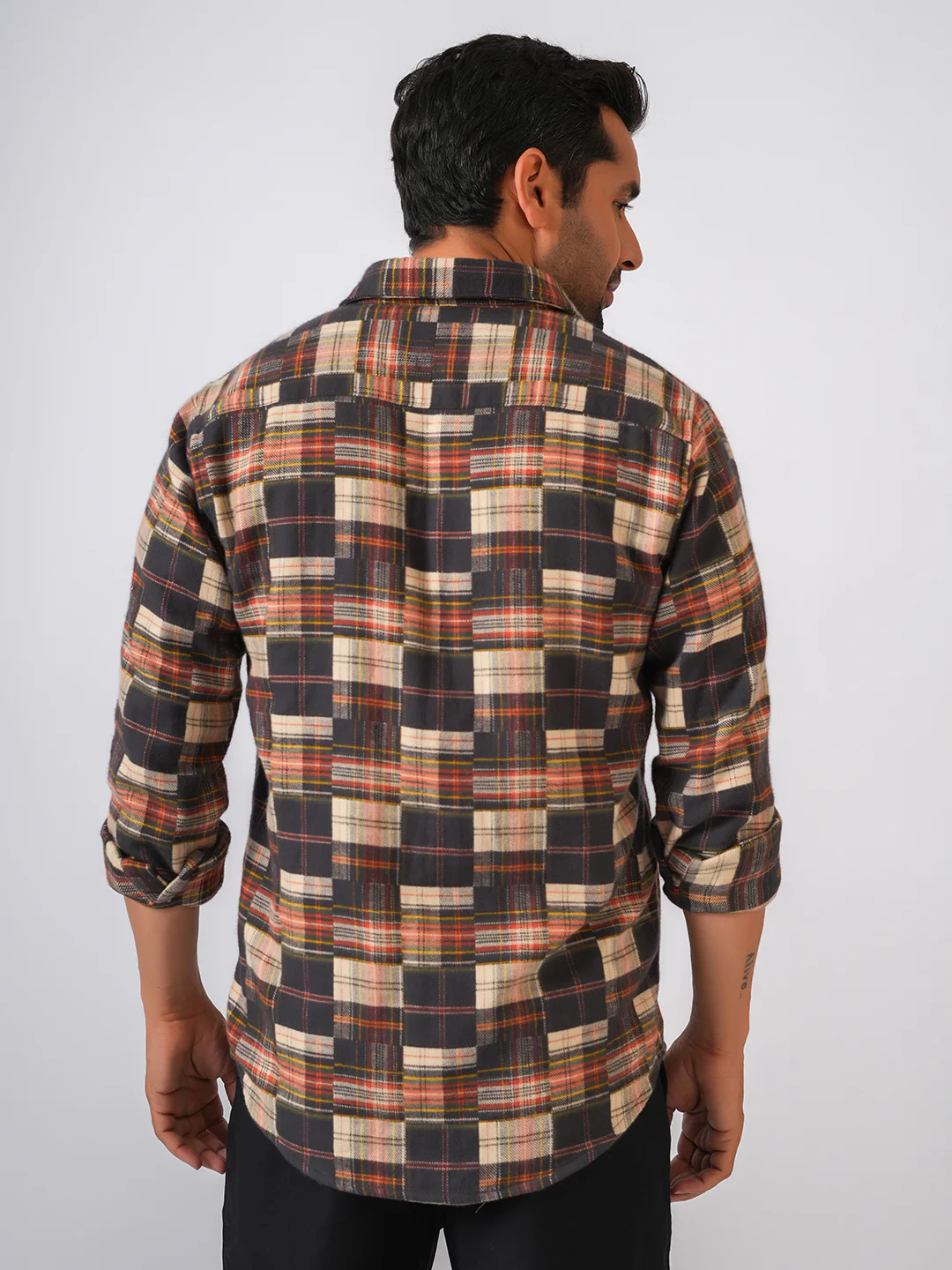 Red Flannel Checked Slim Fit Shirt - Image 3