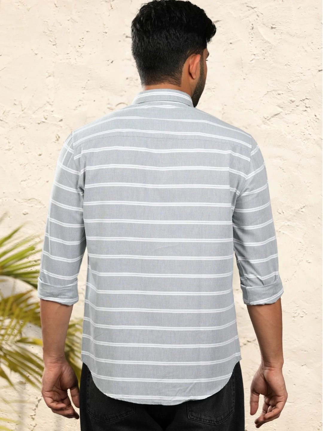 Mint Green Horizontal Stripes shirt - Image 3