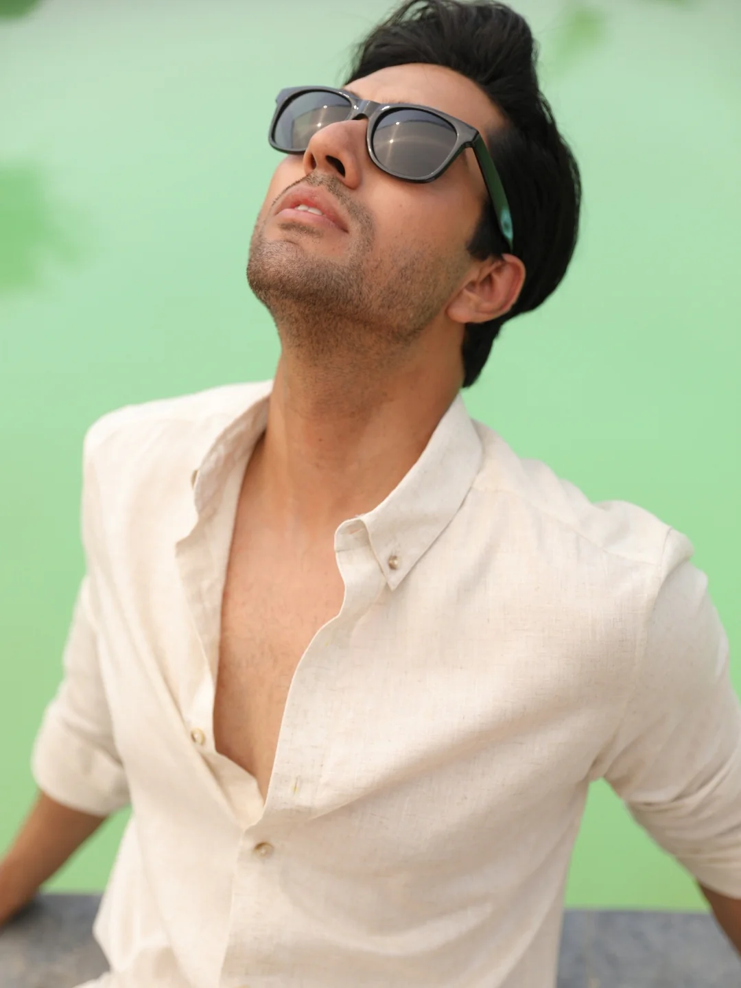 Natural Grain Ivory Pre-Washed Linen Cotton Shirt - Image 5